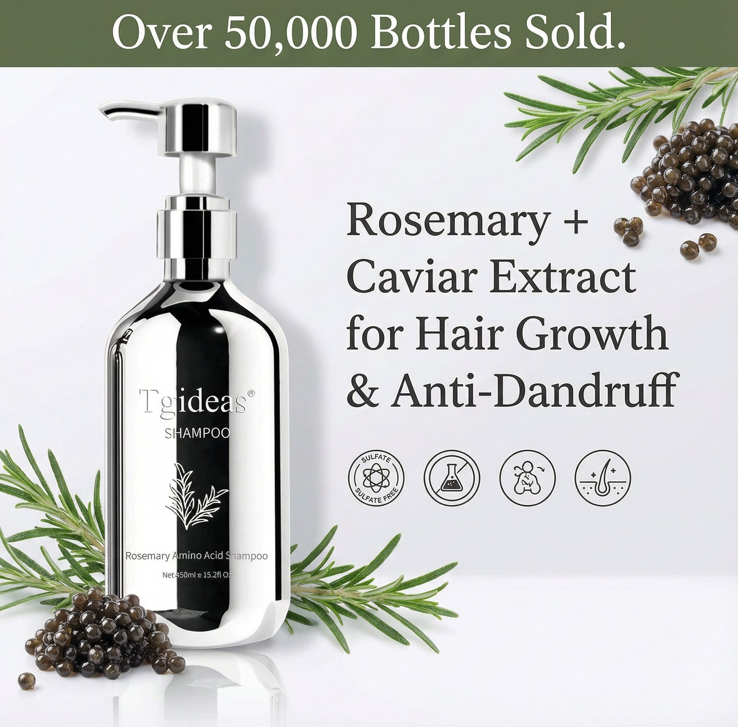 Tgideas Caviar & Rosemary Shampoo: Volumizing & Oil Control Formula